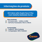 Kit Colcha Cobre Leito 3pçs Roma Dupla Face Casal Queen Casen