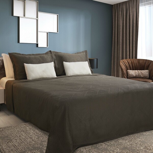 Kit Colcha Cobre Leito Casal 3pç Montblanc Cairo Camel