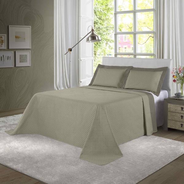 Kit Colcha Cobre-leito Queen Bouti De Microfibra Ultrasonic S