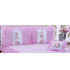 Kit Colcha Com Babado Sofia Casal 4 Peças Deccoralle