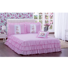 Kit Colcha Com Babado Sofia Casal 4 Peças Deccoralle