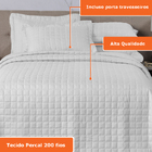 Kit Colcha Elegance Percal 200 Fios 3pçs Casal Queen Casen Br