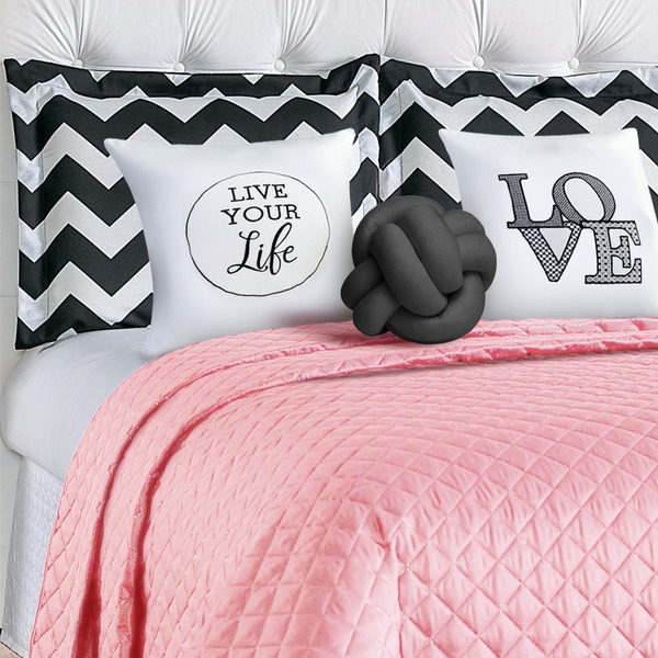 Kit Colcha Formosura Queen 8 Peças Rosé Suave Casa Dona