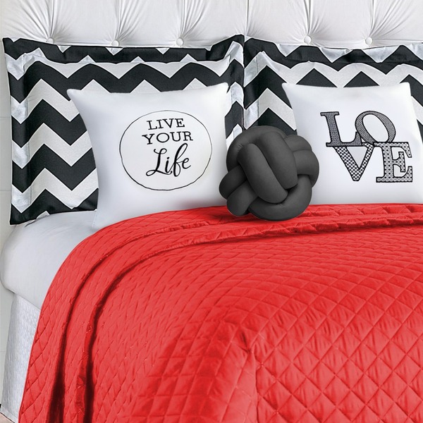 Kit Colcha Formosura Queen 8 Peças Vermelho Paixão Casa Dona