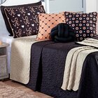 Kit Colcha Golden Love Dupla Face Com Almofadas Solteiro 6 Pe