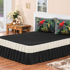 Kit Colcha Jamille Rosdry M399-9 Casal Padrão 3 Peças Preto