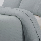 Kit Colcha King 300 Fios Lese Bordado Inglês 3 Peças Cor:graf