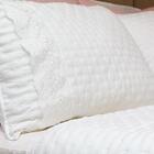 Kit Colcha King 300 Fios Lese Bordado Inglês 3 Peças Cor:neve