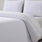 Kit Colcha King 300 Fios Lese Bordado Inglês 3 Peças Cor:neve