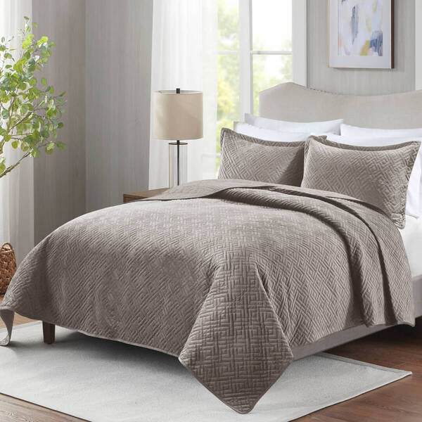 Kit Colcha King 3 Peças Veludo Le Mans