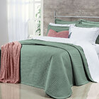 Kit Colcha King 400 Fios Egípcio 100% Algodão Verde 3 Peças
