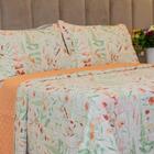 Kit Colcha King Bouti Cobre Leito Estampado 3 Peças Cor:primr