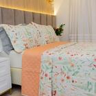 Kit Colcha King Bouti Cobre Leito Estampado 3 Peças Cor:primr