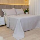 Kit Colcha King Liso Bouti Cobre Leito 3 Peças Cor:cru