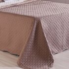 Kit Colcha Lottus Tessi  Casal 3 Peças Microfibra Marrom