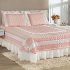Kit Colcha Madalene Queen Micropercal 200 Fios 5 Peças - Rosê