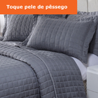 Kit Colcha Matelasse Elegance 3pçs Casal Queen Casen Cinza