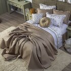 Kit Colcha Maya Dupla Face Com Almofadas King 7 Peças Dourado