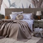 Kit Colcha Maya Dupla Face Com Almofadas King 7 Peças Dourado