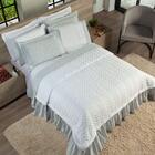 Kit Colcha Messina King 05pçs Percal 180 Fios Branco