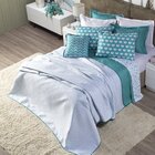 Kit Colcha Queen 06 Peças Vênus Dupla Face Com Almofada Doura