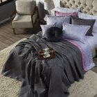 Kit Colcha Queen 07 Peças Dupla Face Com Almofadas Atrina Dou