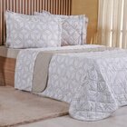 Kit Colcha Queen 200 Fios Estampada New 100% Algodão 240x260c