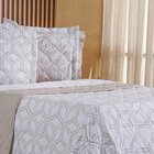 Kit Colcha Queen 200 Fios Estampada New 100% Algodão 240x260c