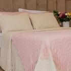 Kit Colcha Queen 300 Fios Lese Bordado Inglês 3 Peças Cor:are
