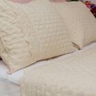 Kit Colcha Queen 300 Fios Lese Bordado Inglês 3 Peças Cor:are