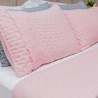 Kit Colcha Queen 300 Fios Lese Bordado Inglês 3 Peças Cor:rose