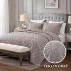 Kit Colcha Queen 3 Peças Veludo Cotelê bristol