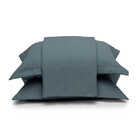 Kit Colcha Queen Am-1558 Liso Com 3 Peças  Azul