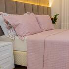 Kit Colcha Queen Liso Bouti Cobre Leito 3 Peças Cor:rose