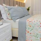 Kit Colcha Queen Liso Bouti Cobre Leito 3 Peças Cor:verde