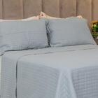 Kit Colcha Queen Liso Bouti Cobre Leito 3 Peças Cor:verde