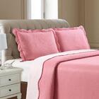 Kit Colcha Queen Liso Bouti Cobre Leito 3 Peças Rosa