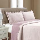 Kit Colcha Queen Liso Bouti Cobre Leito 3 Peças Rosa Bebê