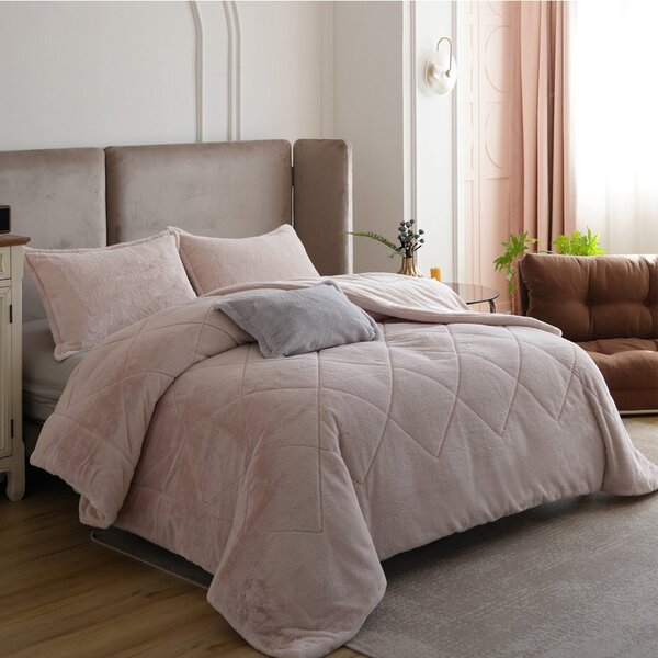 Kit Colcha Queen Luxor Toque Pele De Coelho Extra Macio