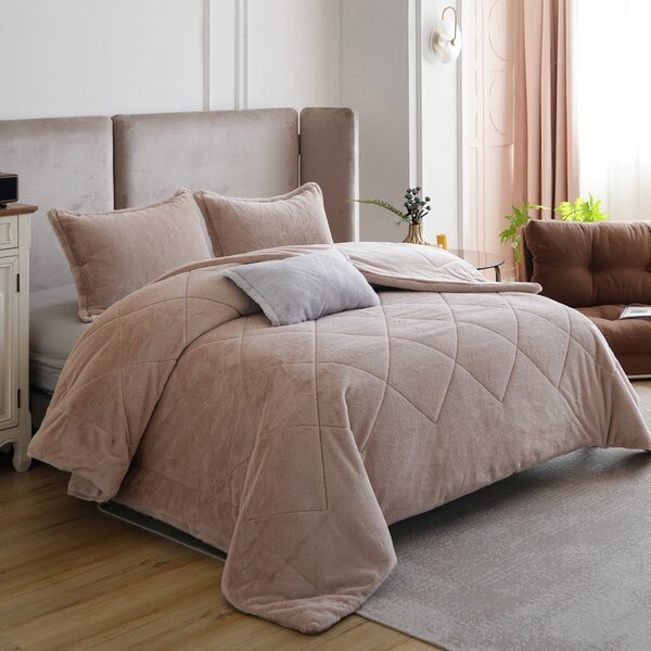 Kit Colcha Queen Luxor Toque Pele De Coelho Extra Macio