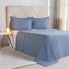 Kit Colcha Queen Miraggio New Soft 240x260cm Azul Cobalt