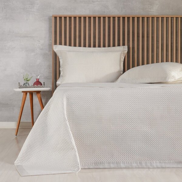 Kit Colcha Queen Satinatta Cetim Toque Pele De Pessego 240x26