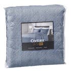 Kit Colcha Queen Size 3 Peças Azul Lyon