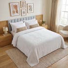 Kit Colcha Queen Size 3 Peças Branco Piquet