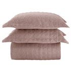 Kit Colcha Queen Size 3 Peças Rosa Lyon