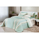 Kit Colcha Queen Size Verde 200 Fios 100% Algodão 5 Peças 2,6