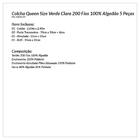 Kit Colcha Queen Size Verde 200 Fios 100% Algodão 5 Peças 2,6