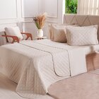 Kit Colcha Solteiro 200 Fios Lisa 160x240cm Machiatto