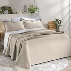 Kit Colcha Solteiro 2 Peças Londres Com Relevo  Döhler  Bege