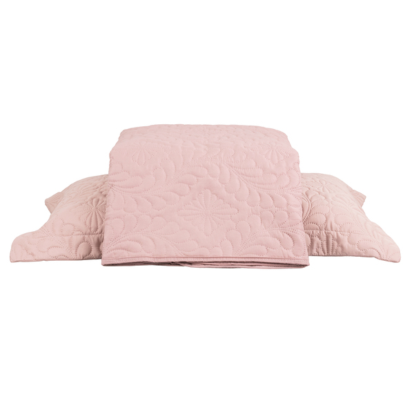 Kit Colcha Solteiro Padrão 2 peças Microfibra 150 fios Ravenna Rose
